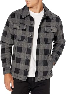 Amazon Essentials Men's Long-Sleeved Polar Fleece Shirt Jacket for Winter