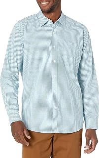 Amazon Essentials Men's Casual Long Sleeve Straight Fit Poplin Shirt