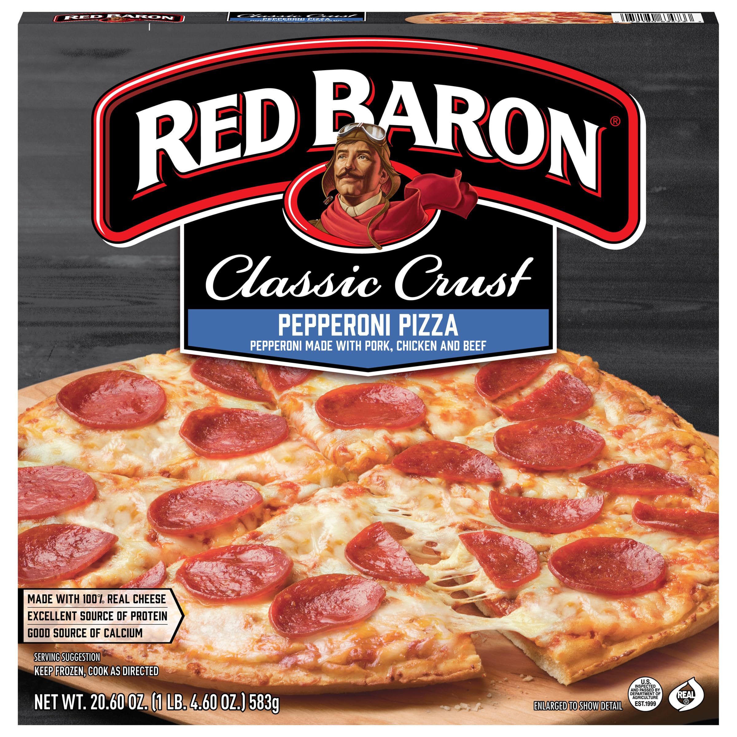 Red Baron, Classic Pepperoni Pizza, 20.60 oz (Frozen)