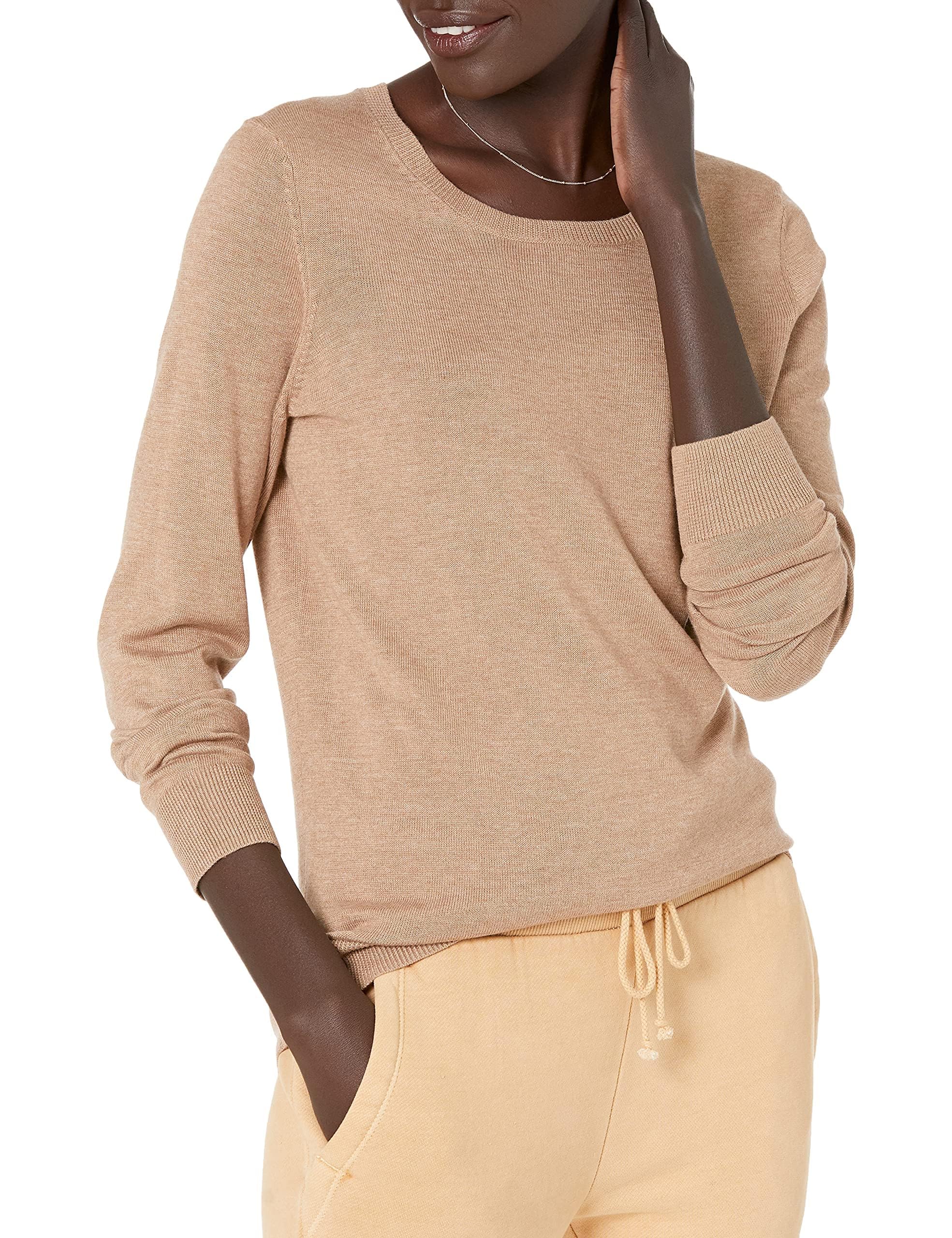 Amazon Essentials Women's Long-Sleeve Lightweight Crewneck Sweater, Flattering (
