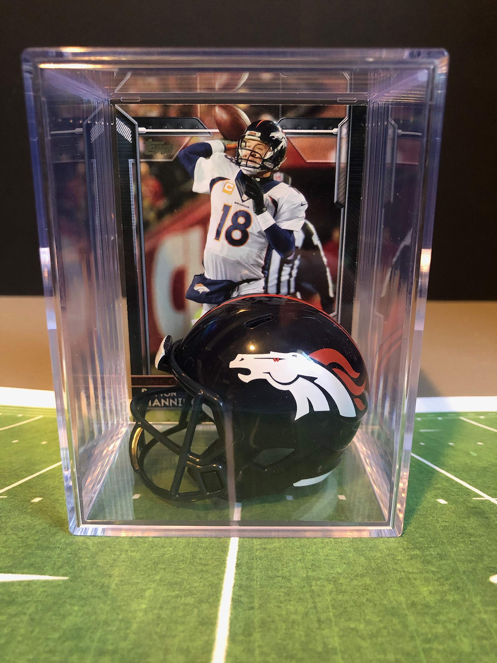 Denver NFL Helmet Shadowbox w/Peyton Manning card