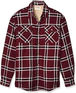 Wrangler Authentics Long Sleeve Sherpa Lined Shirt Jacket Button Down Shirt Men