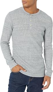 Amazon Essentials Men's Slim Fit Honeycomb Long Sleeve Henley Top