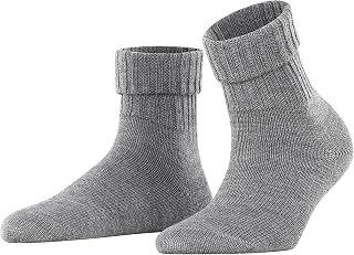 Burlington Women's Plymouth Socks Breathable Climate-Regulating Odour-Neutralising Wool Thick Warm Ribbed Soft Flat Seam For Pressure-Free Toes Plain ONE SIZE FITS ALL gift idea 1 Pair