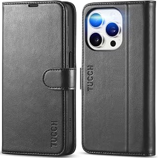 TUCCH Case for iPhone 15 Pro 5G 2023 (6.1 Inch) Mobile Phone Case, Black