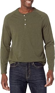 Amazon Essentials Men's Long-Sleeve 100% Cotton Henley Shirt