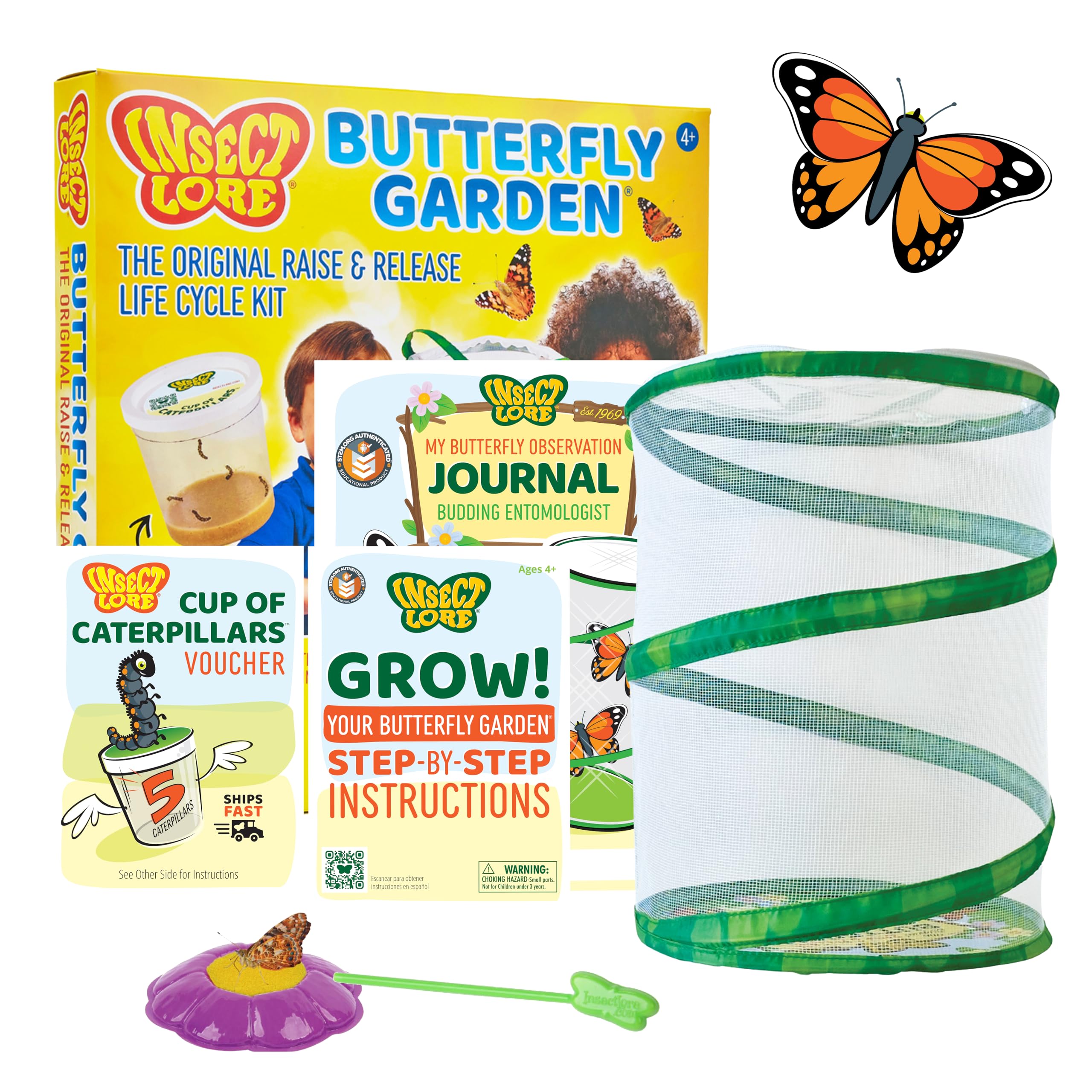 Insect Lore Butterfly Garden Kit - Live Caterpillars Not Included | Butterfly Gr