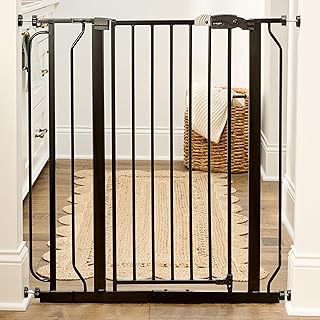 Regalo Safety 91.4cm Extra Tall Baby Gate for Doorways & Bottom of Stairs, Fits Openings 73.6-90cm (Extension Included), Pressure Mounted for Babies, Toddlers & Pets