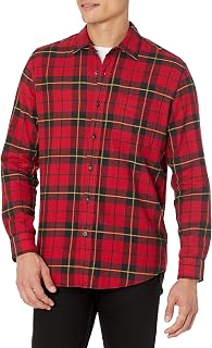 Amazon Essentials Men's Flannel Shirt with Long Sleeves