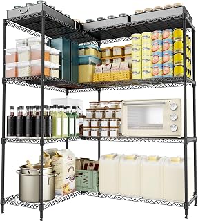 M MZG 4 Tier Metal Storage Shelves