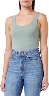 A/S Women's VMMAXI My Soft Long Tank TOP NOOS Vest, Laurel Wreath/Detail:Melange, M