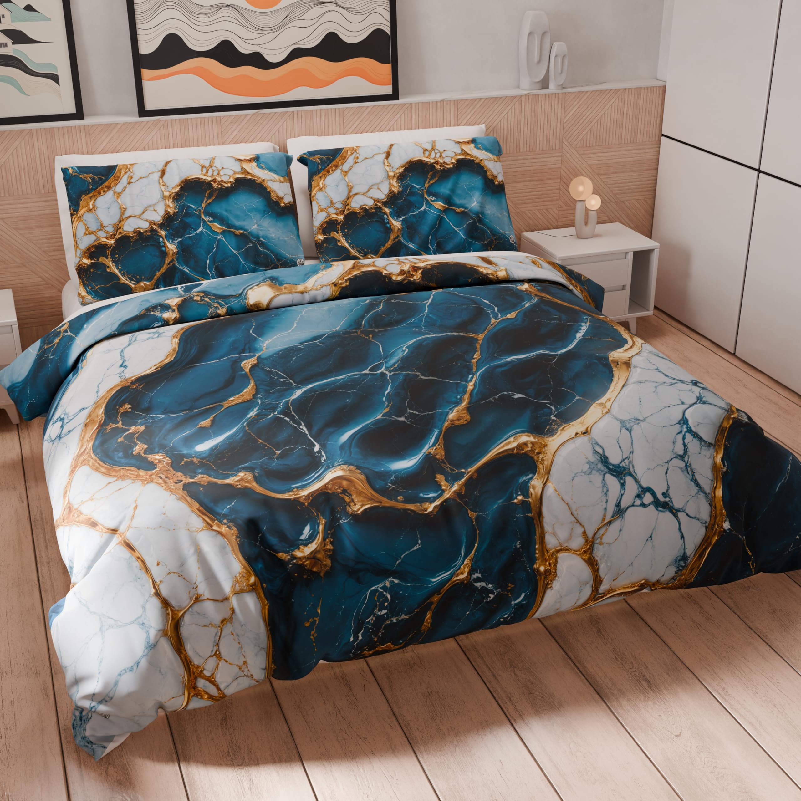 PETTI Artigiani Italiani - Double Duvet Cover Set 200 x 220 cm (2 Pillowcases 80