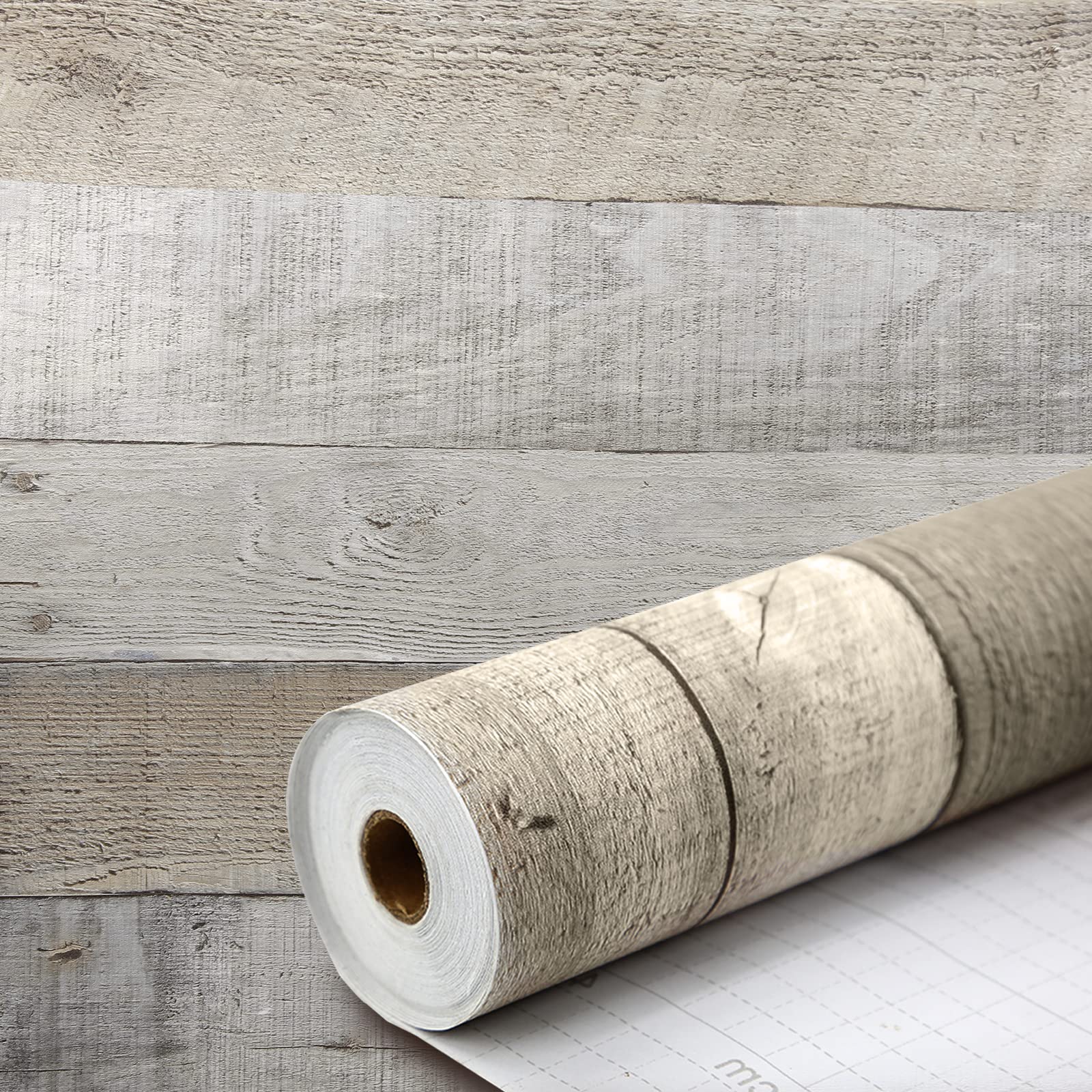 Meeyoga Matte Rustic Wood Peel and Stick Wallpaper, Thicken Self-Adhesive Contac