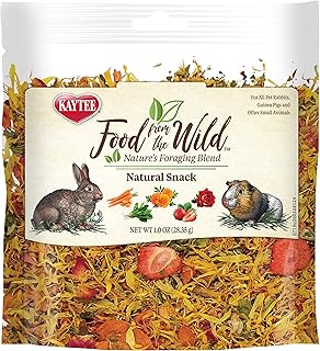 Kaytee Food from the Wild Natural Snack for Rabbits & Guinea Pigs, 1 Oz | Daily variety. Whole-ingredient guinea pig treats and rabbit food topper. No added sugars, fillers, hay topper