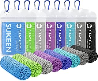 Sukeen Cooling Towel (40 x 12 Inch), Ice Towel, Soft and Breathable Cold Towel, Microfiber Towel for Golf, Sports, Running, Gym, Workout, Camping, Fitness,