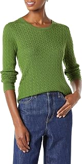 Amazon Essentials Women's Lightweight Long Sleeve Cable Knit Pullover