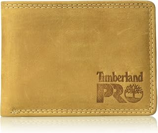 Timberland PRO Mens Leather RFID Wallet with Removable Flip Pocket Card Carrier Wallet
