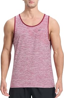EZRUN Men's Tank Tops Quick Dry Workout Gym Sleeveless Shirts Summer Running Athletic Swim Shirts