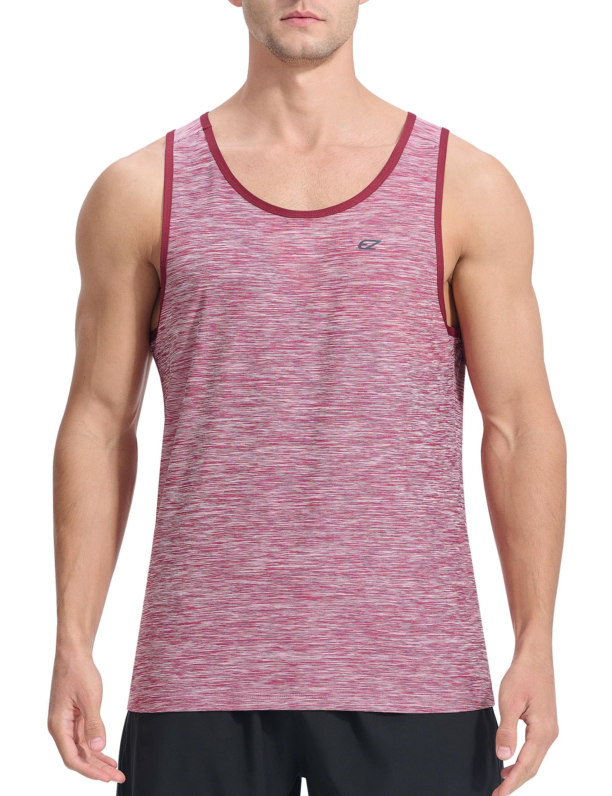 EZRUN Men's Tank Tops Quick Dry Workout Gym Sleeveless Shirts Summer Running Ath