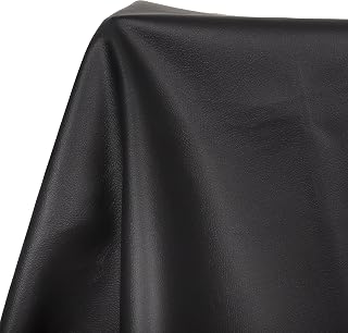 Meneng Black Marine Vinyl Fabric: 54"x36" Faux Leather for Boat Seats | Grain Vinyl Leather for DIY Upholstery ATV Seat Car Sofa - Waterproof & UV Resistant with 4 Way Stretch Leather Repair Kit