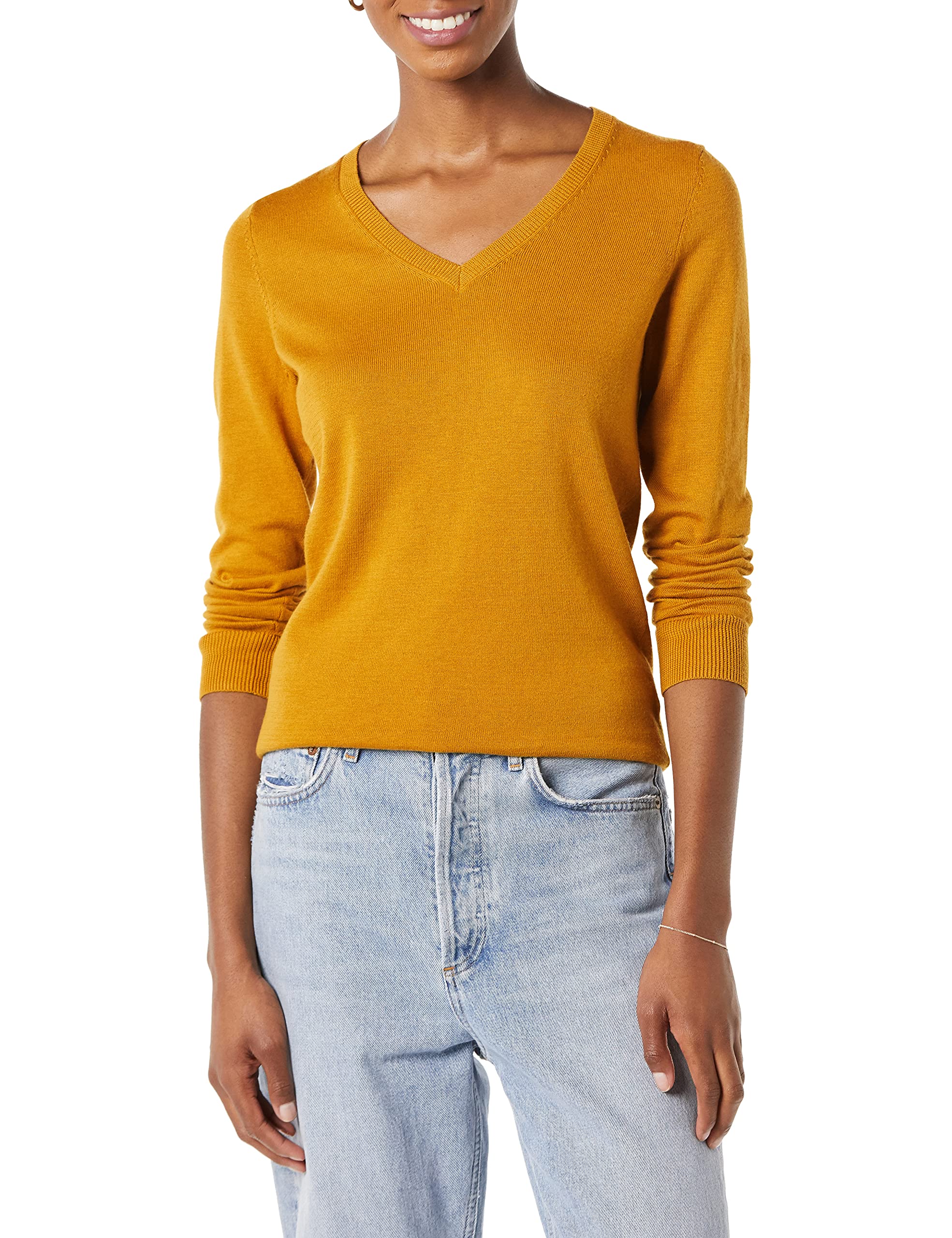 Amazon Essentials Jersey Ligero de Manga Larga con Cuello en V y Corte Estándar 