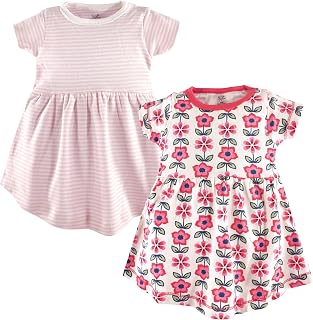 Touched by Nature Organic Cotton Dress, 2 Pack, Play Dress for Girls and Girls (Pack of 2)