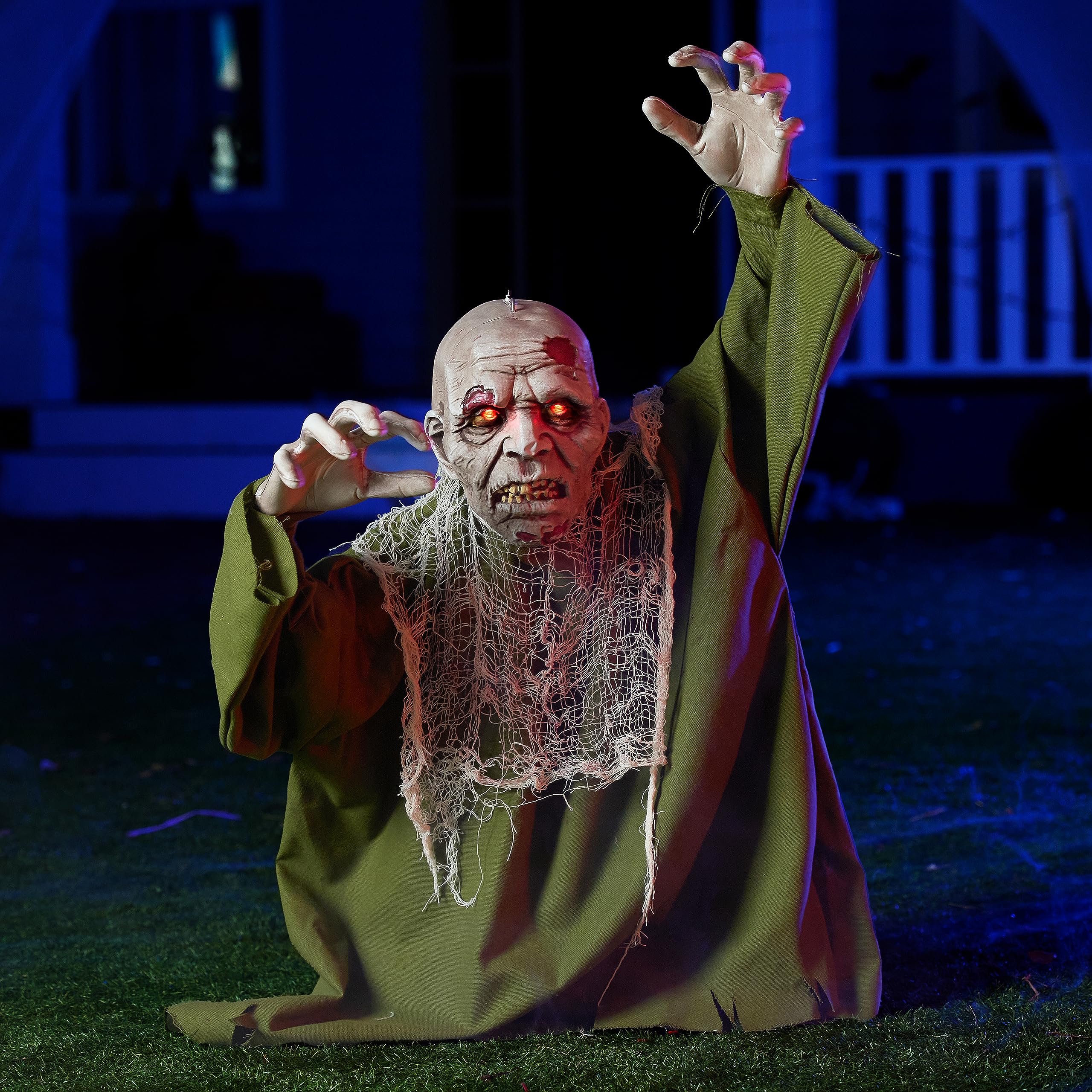 JOYIN Halloween Animated Zombie Groundbreaker Outdoor Decor with Light Up Eyes C