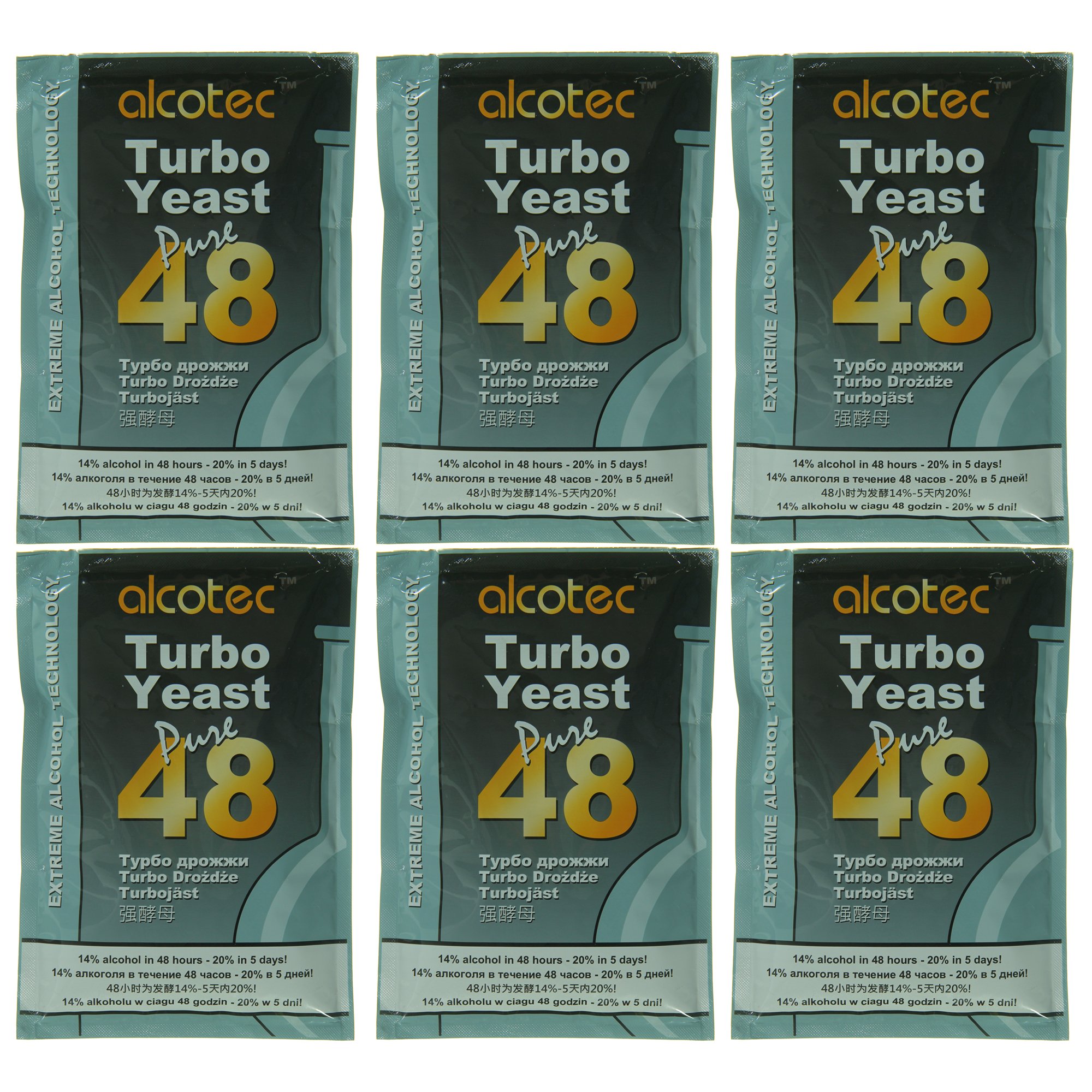 Alcotec 48 Hour Turbo Yeast | Brewers Yeast Powder| Wine Yeast for Wine Making |