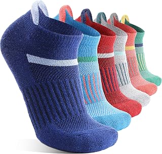 6 Pairs Merino Wool Running Hiking Socks Compression Support Breathable Thick No Show Socks for Women Men