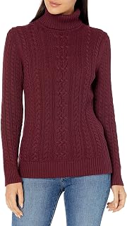 Amazon Essentials Women's Standard Fisherman Cable Turtleneck Sweater