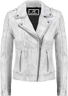 Biker Style Vintage Leather Jacket Women - Casual Fashion Motorcycle Zip Lightweight Coat Collar Women Leather Jacket