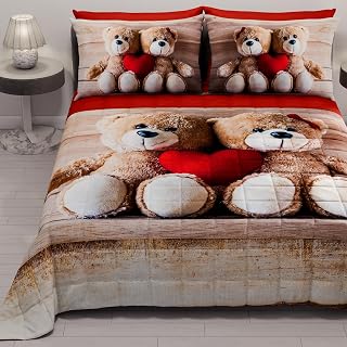 PETTI Artigiani Italiani - Summer Single Bedspread 170 x 260 cm 100 g/m² Double Face, Spring Single Bed Quilt, Light Quilt, Sweetness, 100% Made in Italy