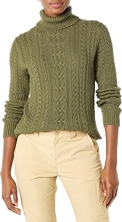 Amazon Essentials Women's Cable Knit Turtle Neck Jumper (Available in Plus Size)
