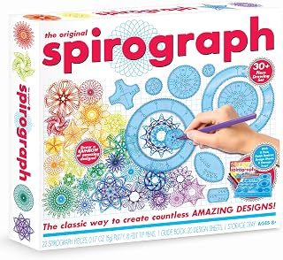 Spirograph Original Set with 22 Classic Spiro Parts, Pens, Paper and Putty | Create Endless Spiral Designs, Arts and Crafts, Drawing Activity, For Ages 8 and up