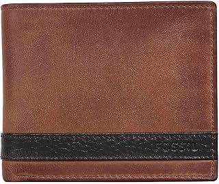 Fossil Men's Quinn Leather Bifold with Coin Pocket Wallet, Black, (Model: ML3653001)