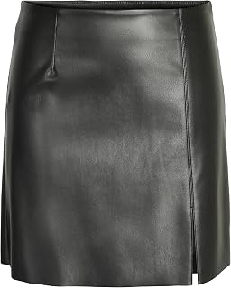 Noisy May Nmclara Penny PU HW Slit Falda Noos Falda Mujer (Pack de 1)