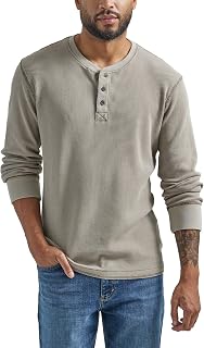 Wrangler Authentics Men's Long Sleeve Henley Waffle Henley Shirt (Pack of 1)