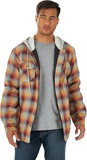 Wrangler Authentics Authentics Men's Button Down Quilted Flannel Shirt Jacket