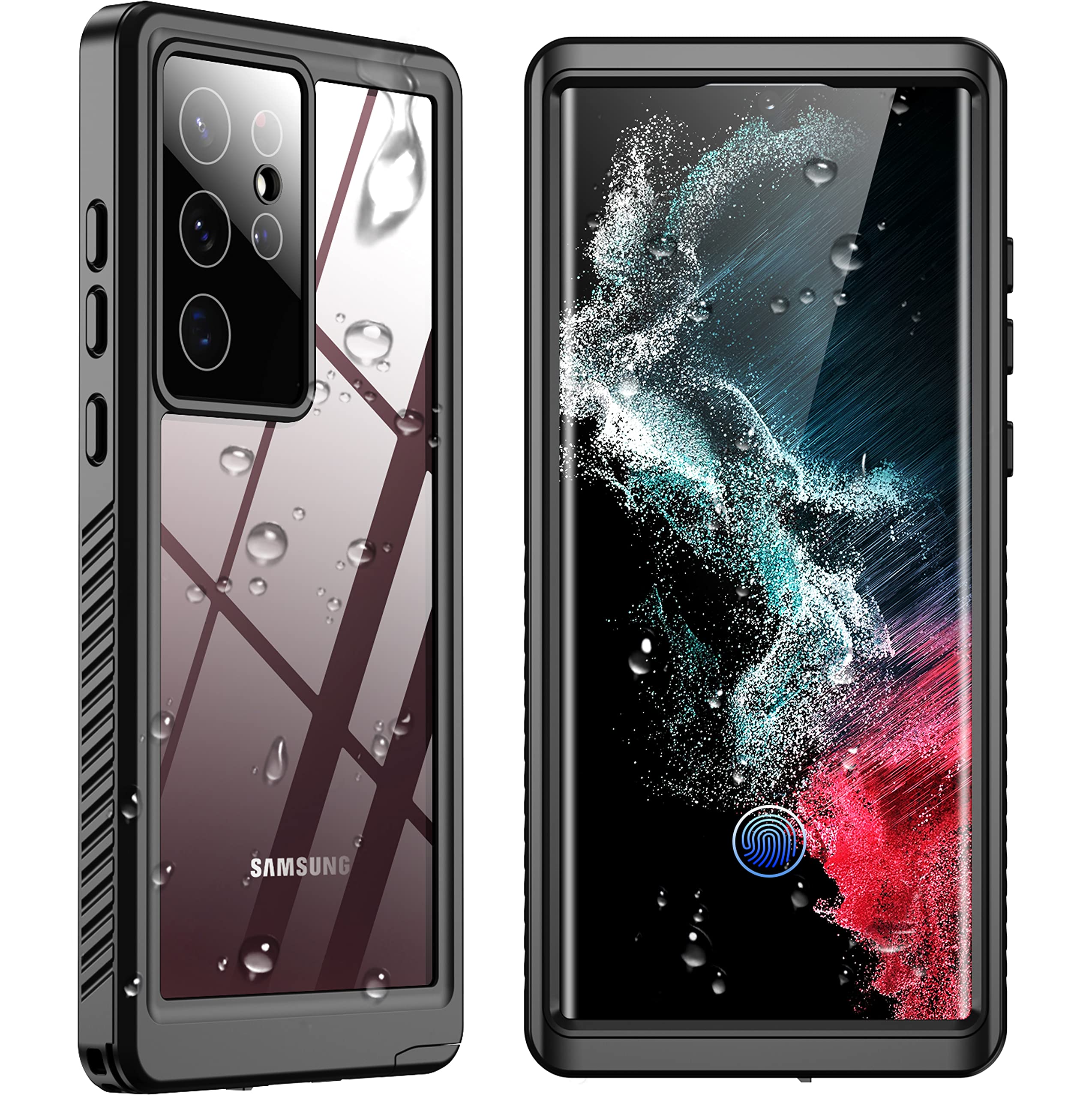 SPIDERCASE for Samsung Galaxy S22 Ultra Case Waterproof, 12FT MIlitary | [Built-