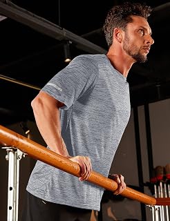 MAGCOMSEN T-shirts Short Sleeve Men Sport Quick Dry Round Neck Gym Workout Running Sports Breathable Fitness Clothing