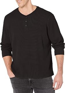Wrangler Authentics Henley Men's Long Sleeve Waffle Henley Jersey