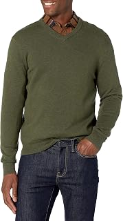 Amazon Essentials Men's Regular Fit Cotton V-Neck Pullover Sweater (Available in Big & Tall)