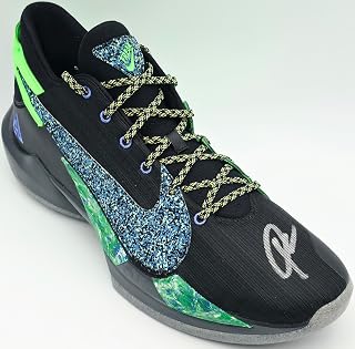 Giannis Antetokounmpo Autographed 2021 Player Exclusive (PE) Promo BLK/MULTI N.i.k.e Zoom Freak 2 (Single) Shoe M.i.l.w.a.u.k.e.e Bucks Size 16 (With Box) Beckett BAS Witness #3W397257
