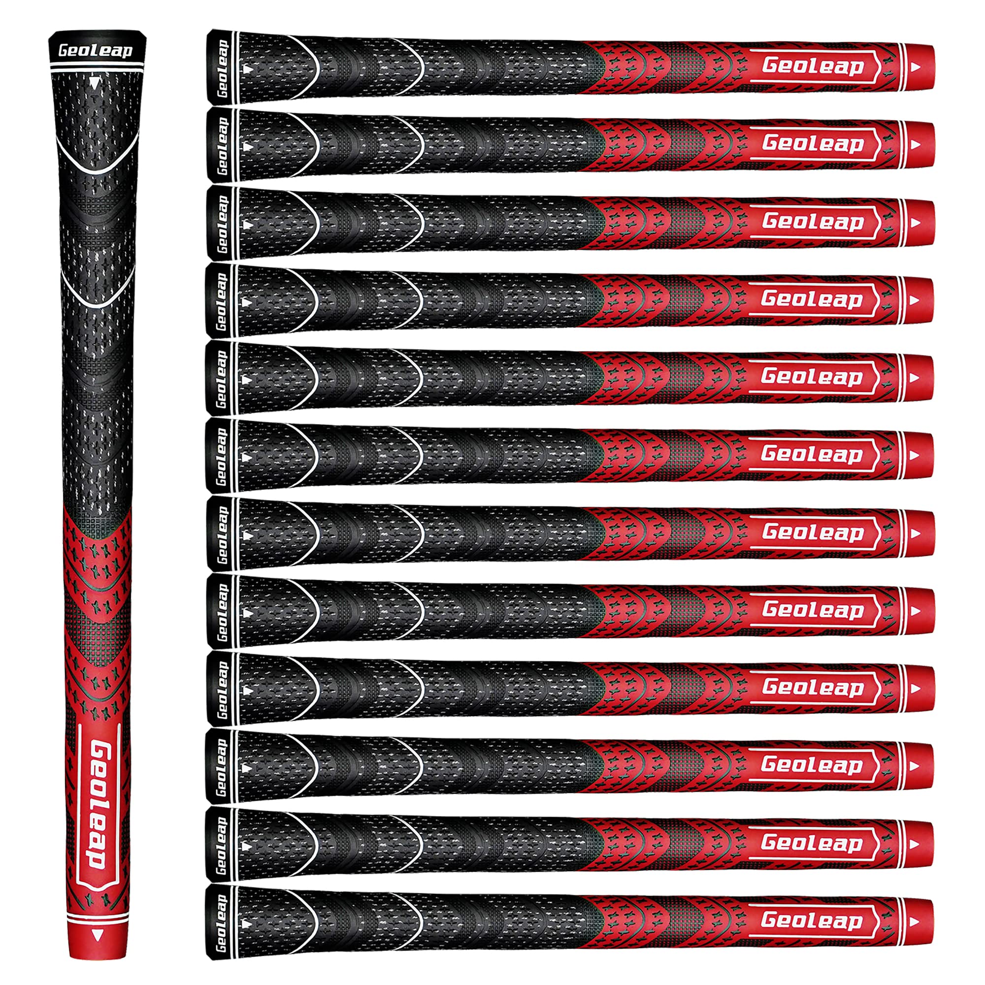 Geoleap ACE-C Golf Grips Set of 13- Cord Rubber, Hybrid Golf Club Grips, Standar