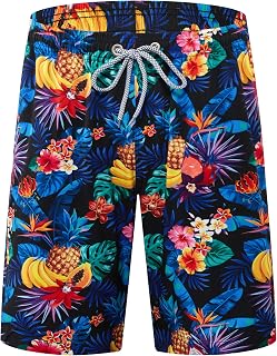 APTRO Men's Swimming Trunks, Long Swimming Shorts, Quick-Drying Board Shorts, Leisure Shorts with Inner Briefs