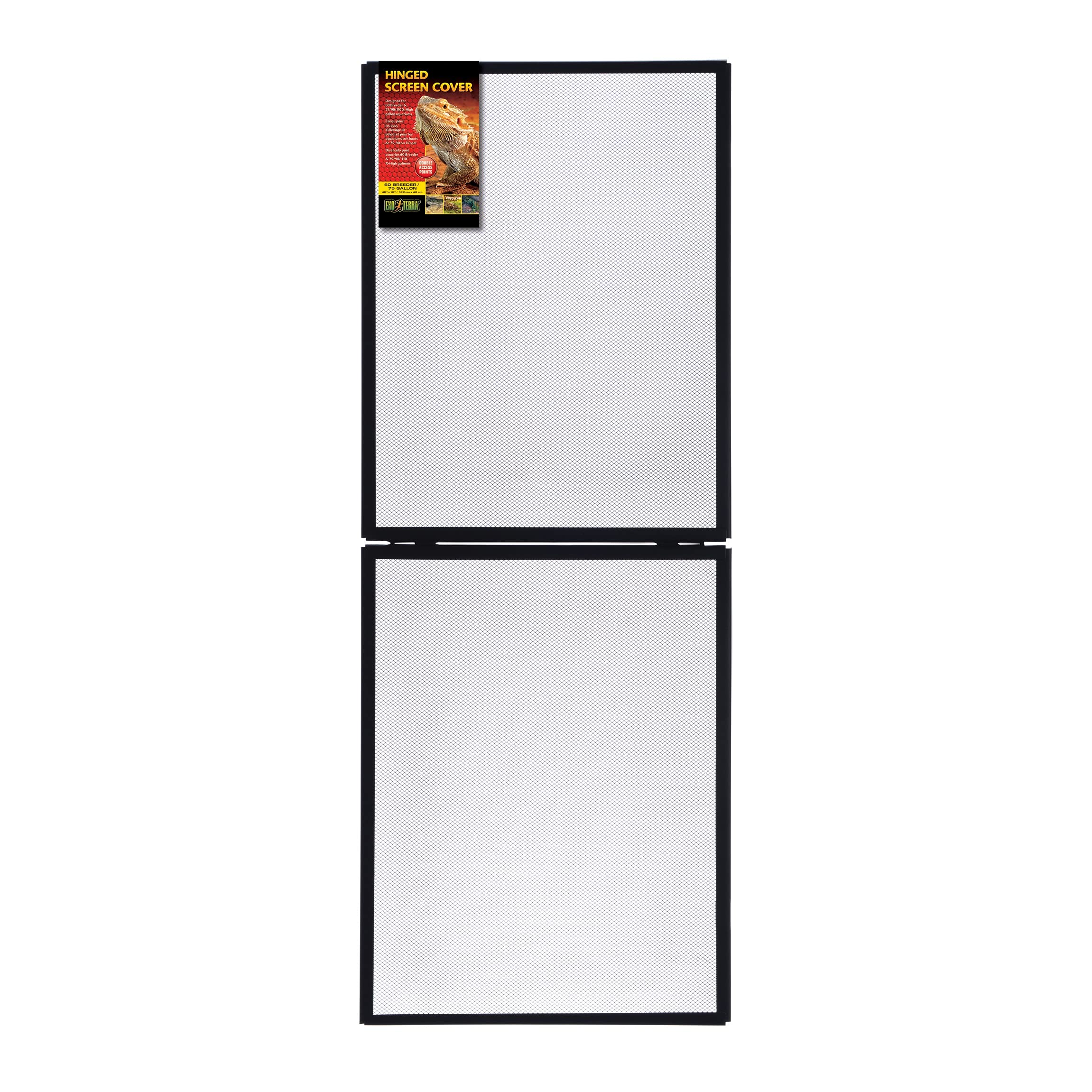 Exo Terra Hinged Terrarium Screen Cover, 60 Breeder/75 Gallon – Easy Access, 18.