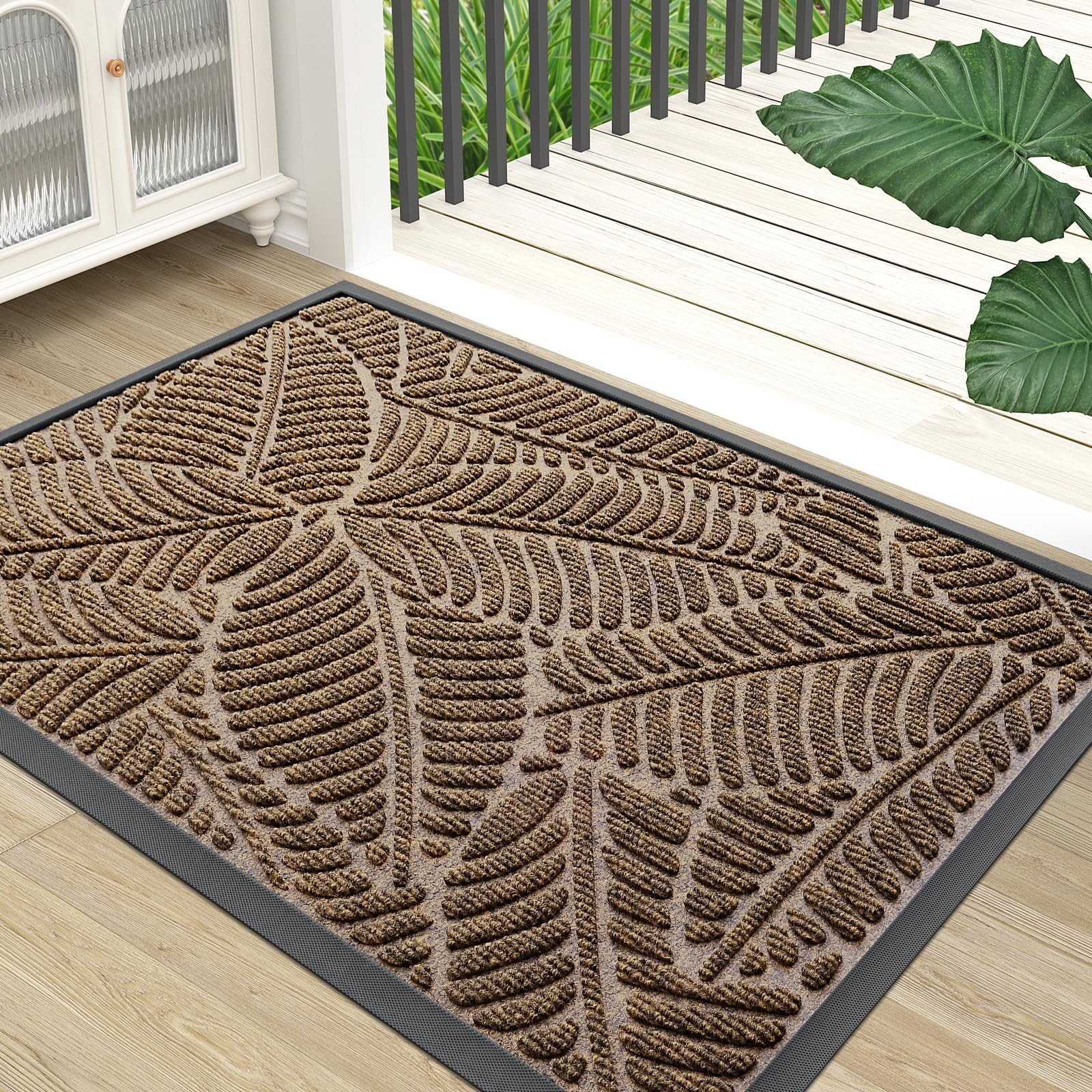 Grandaily 30"x17" Front Door Mat Indoor Outdoor Waterproof Welcome Mat | Non Sli