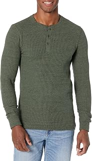 Amazon Essentials Men's Long Sleeve Waffle Henley Shirt