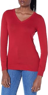 Amazon Essentials Women's Lightweight V-Neck Long Sleeve Sweater