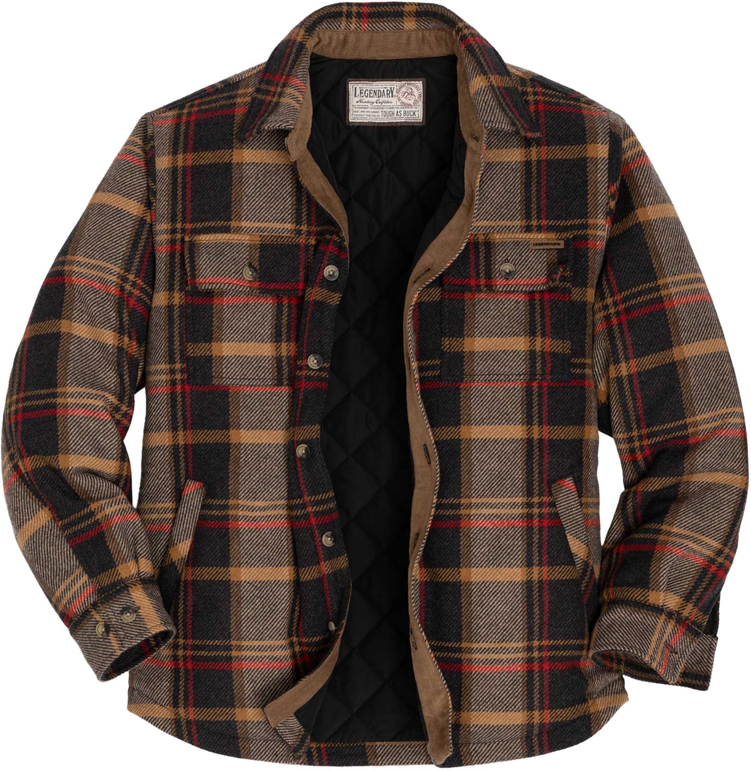 Legendary Whitetails Isolierte Herren-Hemdjacke aus Wolle mit Knopfleiste